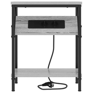 Κομοδίνο 2 pcs Γκρίζο Σονομα 38 x 30 x 48 εκ. - Pakobazaar