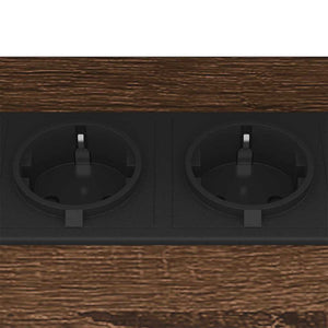 Κομοδίνο 2 pcs Καφέ δρυς 38 x 30 x 48 εκ. Επεξεργασμένο ξύλο - Pakobazaar