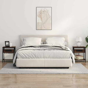 Κομοδίνο 2 pcs Καφέ δρυς 38 x 30 x 48 εκ. Επεξεργασμένο ξύλο - Pakobazaar