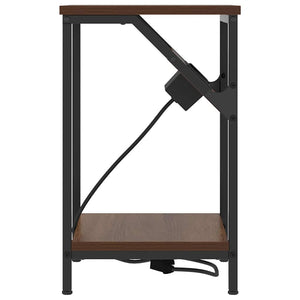 Κομοδίνο 2 pcs Καφέ δρυς 38 x 30 x 48 εκ. Επεξεργασμένο ξύλο - Pakobazaar