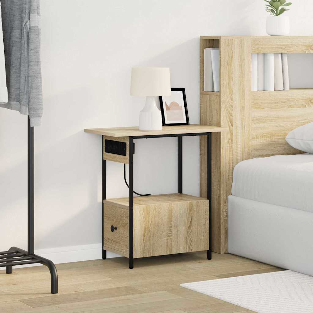 Κομοδίνο Δρύς Sonoma 60 x 30 x 61 εκ Επεξεργασμένο ξύλο - Pakobazaar