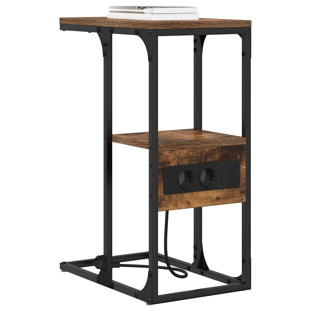 Κομοδίνο Καπνιστή δρυς 41.5 x 26 x 60.5 εκ Επεξεργασμένο ξύλο - Pakobazaar