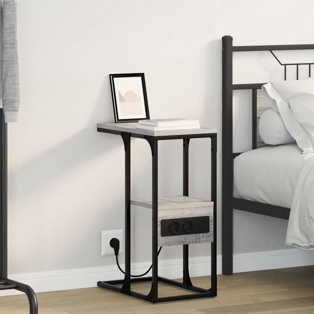 Κομοδίνο Γκρι sonoma 41.5 x 26 x 60.5 εκ Επεξεργασμένο ξύλο - Pakobazaar
