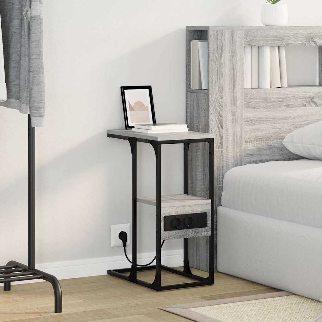 Κομοδίνο Γκρι sonoma 41.5 x 26 x 60.5 εκ Επεξεργασμένο ξύλο - Pakobazaar