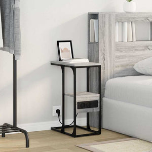 Κομοδίνο Γκρι sonoma 41.5 x 26 x 60.5 εκ Επεξεργασμένο ξύλο - Pakobazaar