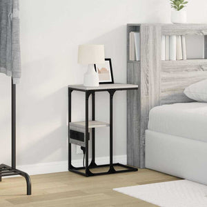 Κομοδίνο Γκρι sonoma 41.5 x 26 x 60.5 εκ Επεξεργασμένο ξύλο - Pakobazaar