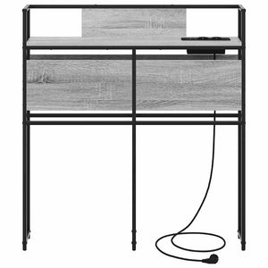 Κεφαλάρι Αποθήκης με ράφι Γκρι sonoma 100 cm Επεξεργασμένο ξύλο - Pakobazaar