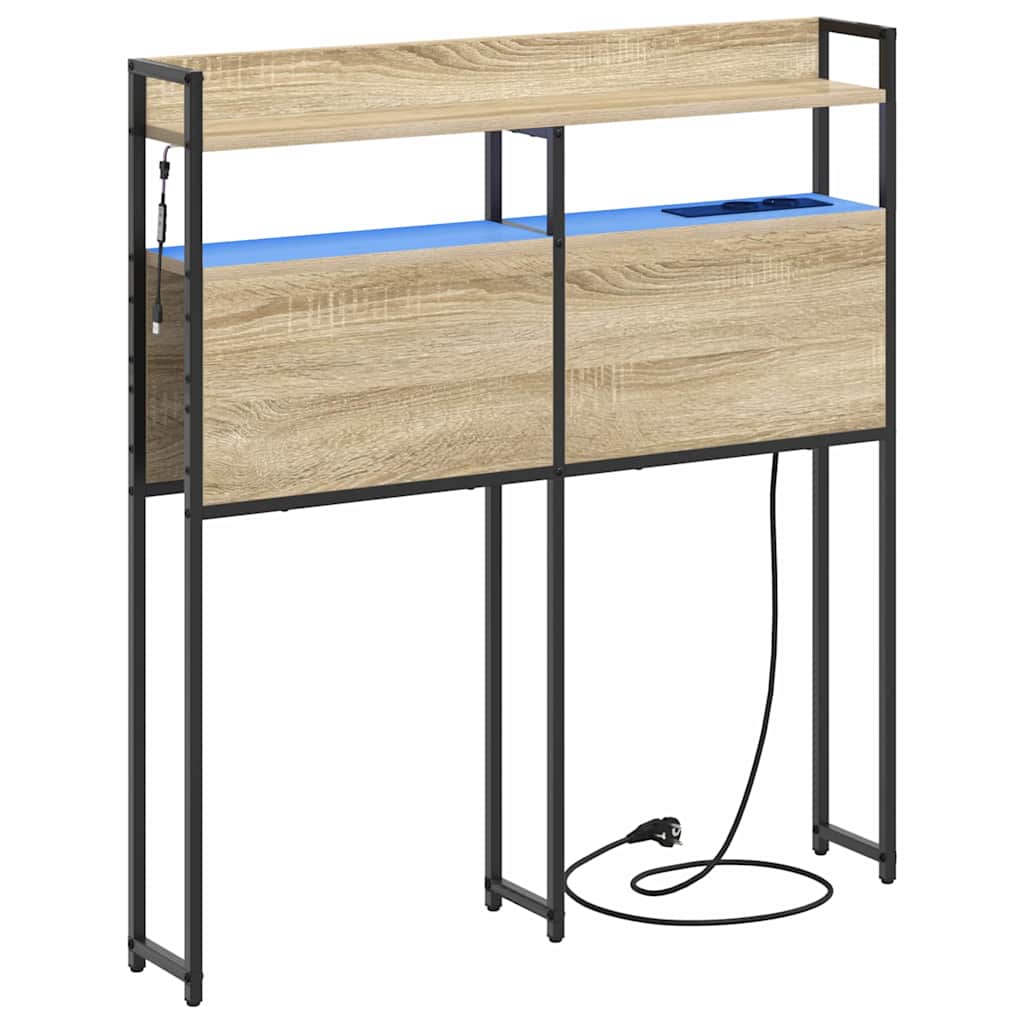 Κεφαλάρι Αποθήκης με ράφι Sonoma Δρυς 75 cm Επεξεργασμένο ξύλο - Pakobazaar