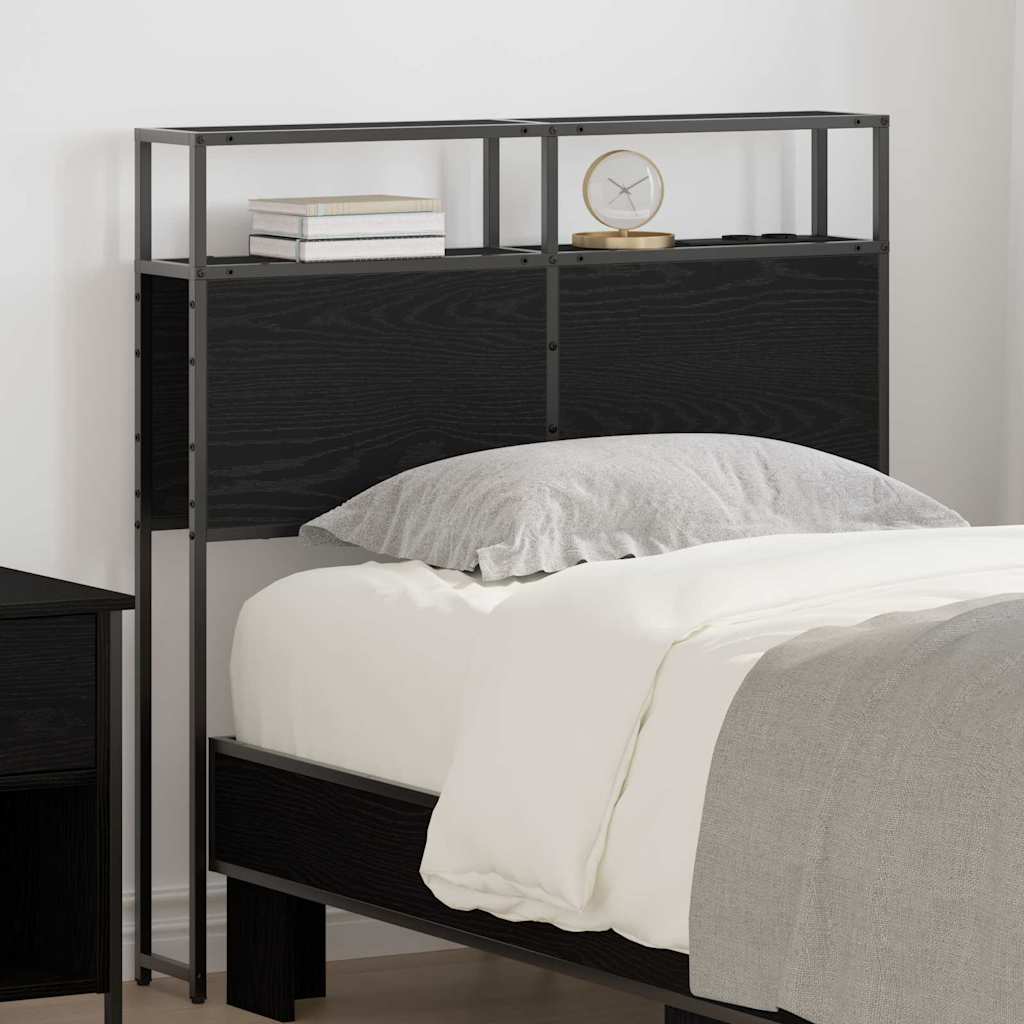 Κεφαλάρι Αποθήκης με ράφι Μαύρη δρυς 100 cm Επεξεργασμένο ξύλο - Pakobazaar