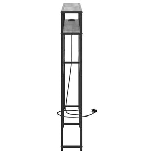 Κεφαλάρι Αποθήκης με ράφι Γκρι sonoma 135 cm Επεξεργασμένο ξύλο - Pakobazaar