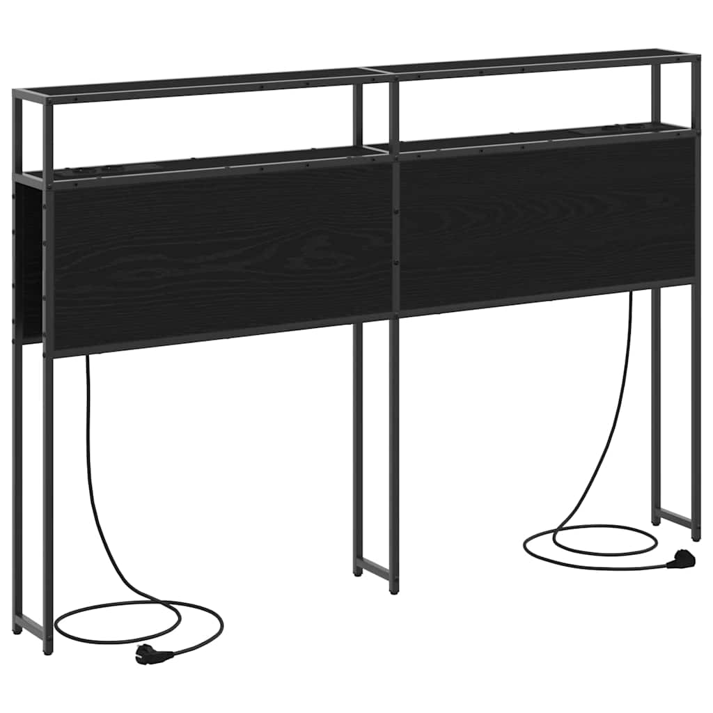 Κεφαλάρι Αποθήκης με ράφι Μαύρη δρυς 140 cm Επεξεργασμένο ξύλο - Pakobazaar