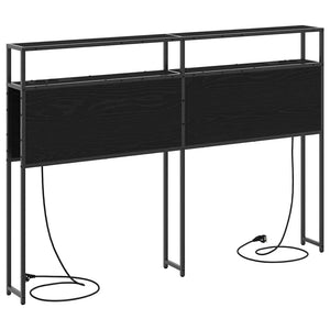 Κεφαλάρι Αποθήκης με ράφι Μαύρη δρυς 140 cm Επεξεργασμένο ξύλο - Pakobazaar