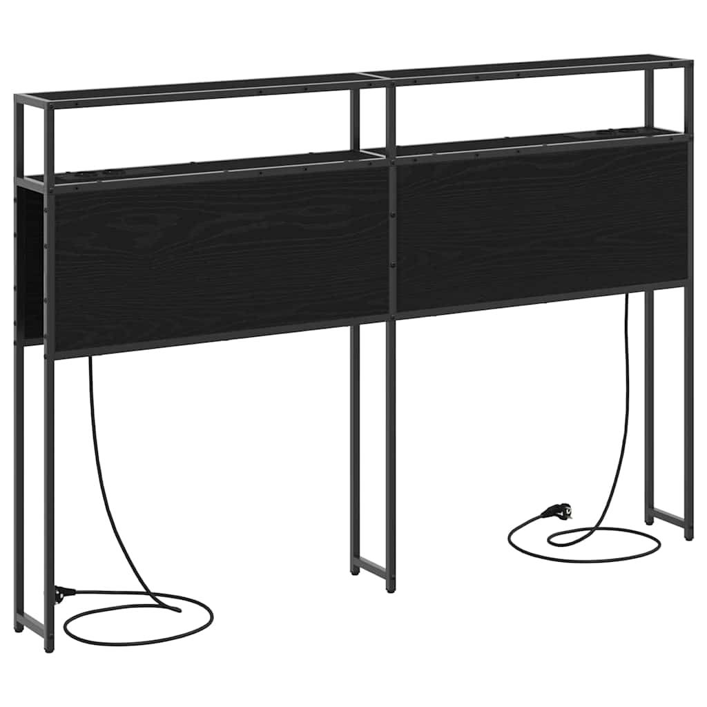 Κεφαλάρι Αποθήκης με ράφι Μαύρη δρυς 160 cm Επεξεργασμένο ξύλο - Pakobazaar