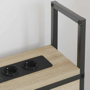 Κεφαλάρι Αποθήκης με Σταθμό Φόρτισης με ράφι Sonoma Δρυς - Pakobazaar