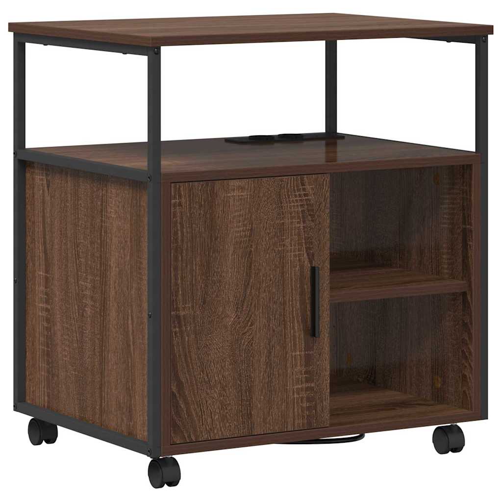 Ντουλάπα με Σταθμό Φόρτισης Καφέ δρυς 61 x 46 x 67 εκ. - Pakobazaar