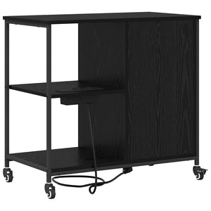 Ντουλάπα με Σταθμό Φόρτισης Μαύρη Οξυά 76 x 41 x 72 cm - Pakobazaar