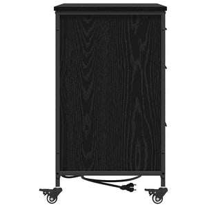Ντουλάπα με Σταθμό Φόρτισης Μαύρη Οξυά 76 x 41 x 72 cm - Pakobazaar