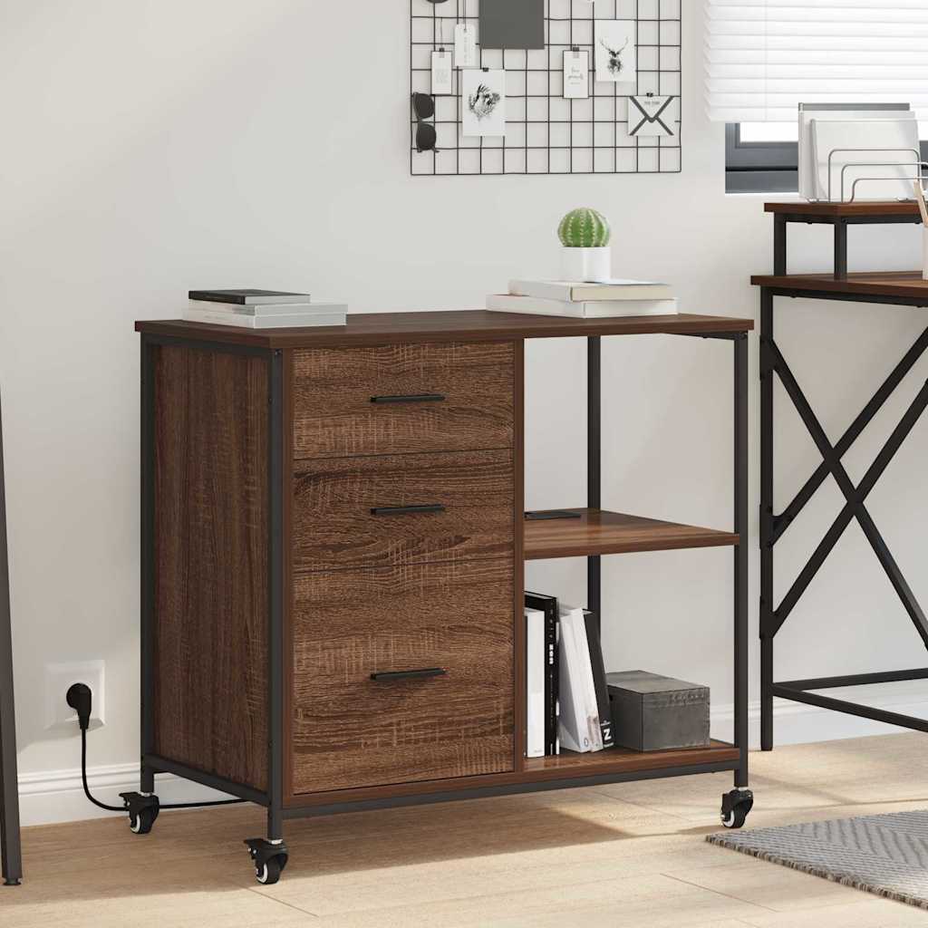 Ντουλάπα με Σταθμό Φόρτισης Καφέ δρυς 76 x 41 x 72 cm - Pakobazaar
