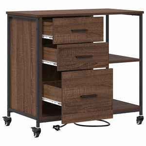 Ντουλάπα με Σταθμό Φόρτισης Καφέ δρυς 76 x 41 x 72 cm - Pakobazaar