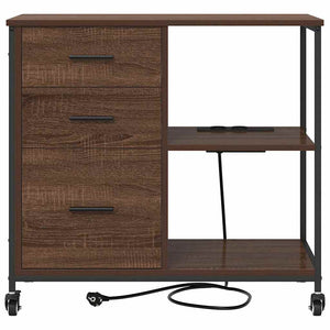 Ντουλάπα με Σταθμό Φόρτισης Καφέ δρυς 76 x 41 x 72 cm - Pakobazaar