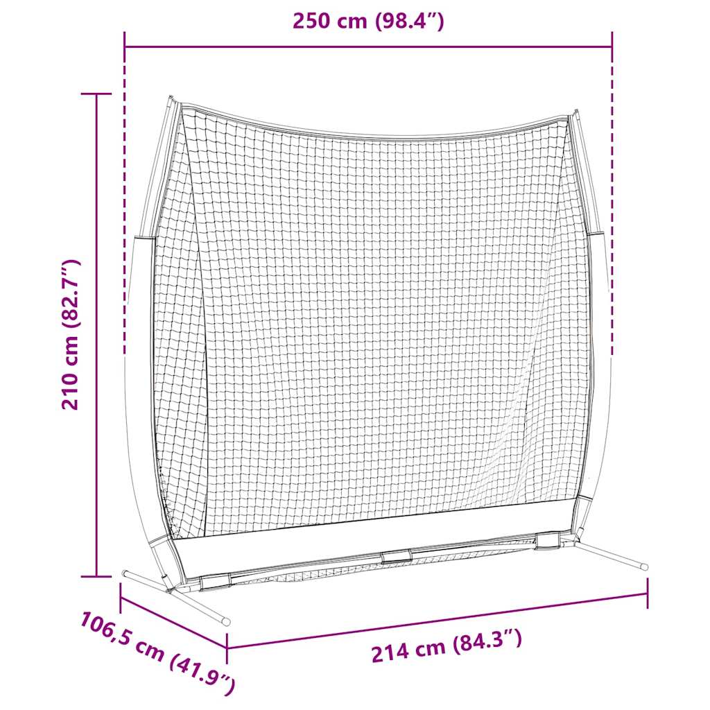 Βοήθημα εκπαίδευσης γκολφ Μαύρο 250 x 106,5 x 210 εκ. - Pakobazaar