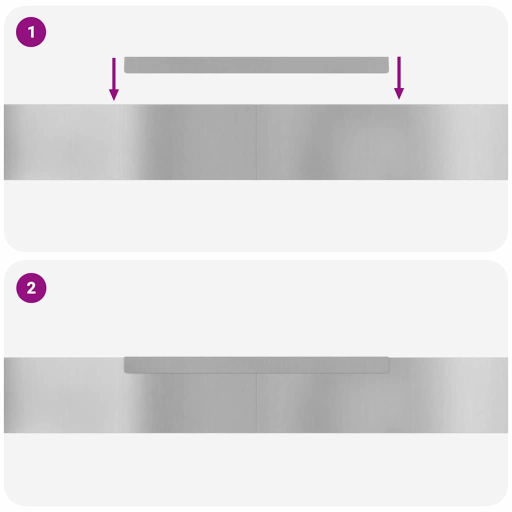 Περίγραμμα γκαζόν 4 pcs Ασημί 450 x 0.05 x 15 εκ