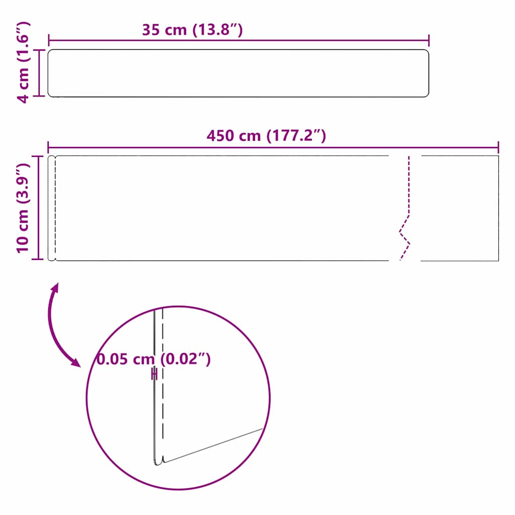 Περίγραμμα γκαζόν 4 pcs Σκ rusty 450 x 0.05 x 15 εκ - Pakobazaar