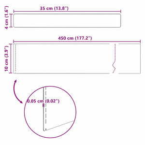 Περίγραμμα γκαζόν 4 pcs Σκ rusty 450 x 0.05 x 15 εκ - Pakobazaar