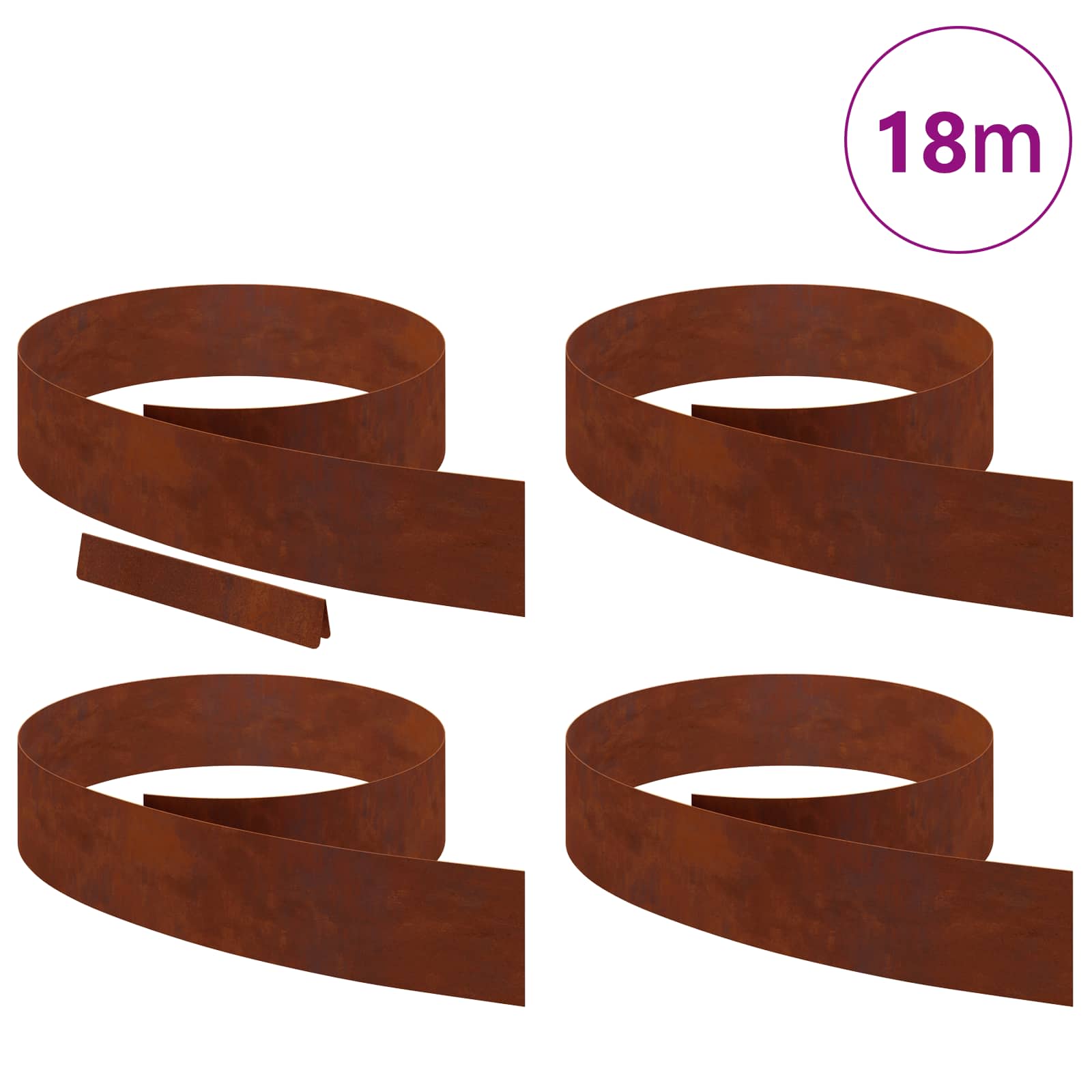 Περίγραμμα γκαζόν Σκ rusty 450 x 0.05 x 15 εκ