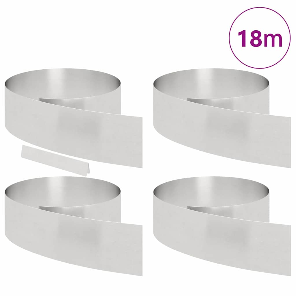 Περίγραμμα γκαζόν 4 pcs Ασημί 450 x 0,05 x 20 εκ