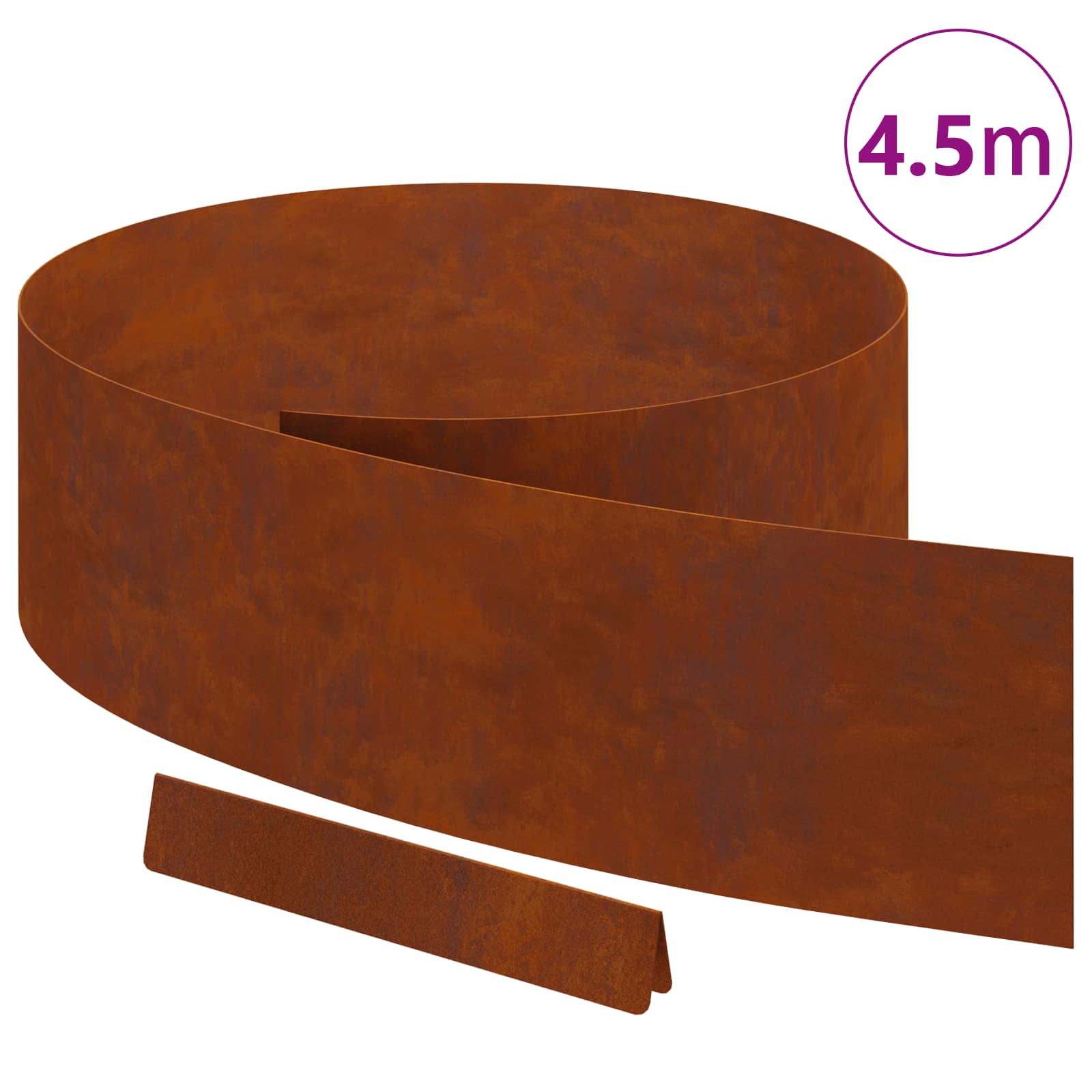 Περίγραμμα γκαζόν Σκ rusty 450 x 0.05 x 15 εκ - Pakobazaar