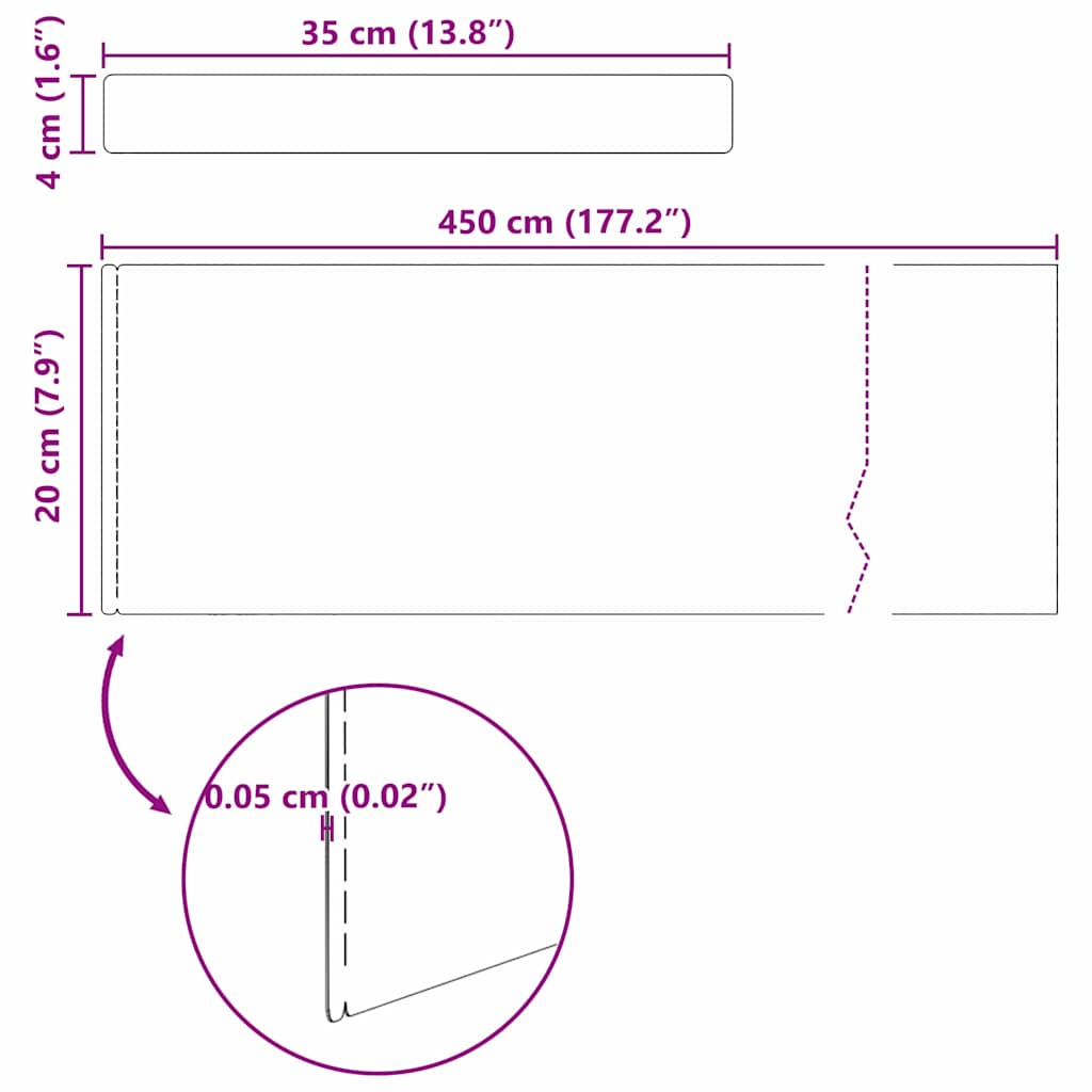 Περίγραμμα γκαζόν 4 pcs Σκ rusty 450 x 0.05 x 15 εκ - Pakobazaar