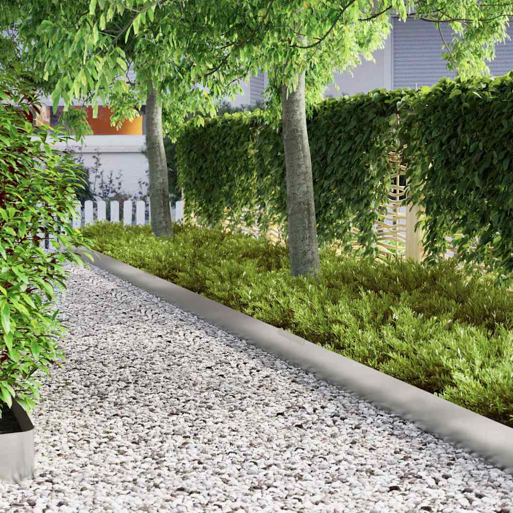 Περίγραμμα γκαζόν 4 pcs Ασημί 450 x 0.05 x 15 εκ - Pakobazaar