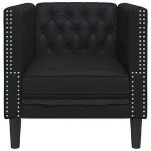 Καναπές Μαύρο 74,5 x 71 x 70,5 εκ. PVC - Pakobazaar