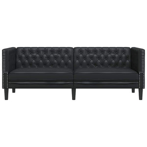 Καναπές Μαύρο 194 x 74,5 x 70,5 εκ. PVC - Pakobazaar