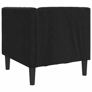 Καναπές Μαύρο 74,5 x 71 x 70,5 εκ. Βελούδο