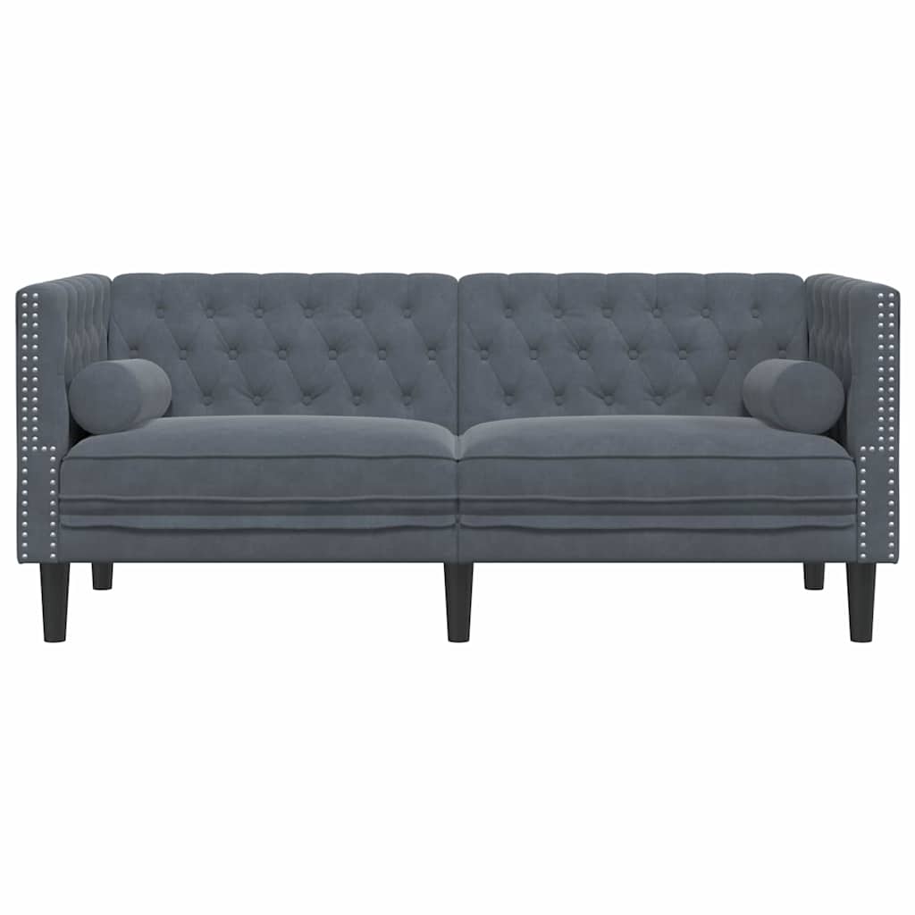Καναπές Σκούρο Γκρι 174 x 74,5 x 70,5 εκ. Βελούδο - Pakobazaar