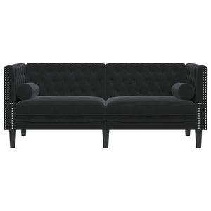 Καναπές Μαύρο 174 x 74,5 x 70,5 εκ. Βελούδο - Pakobazaar