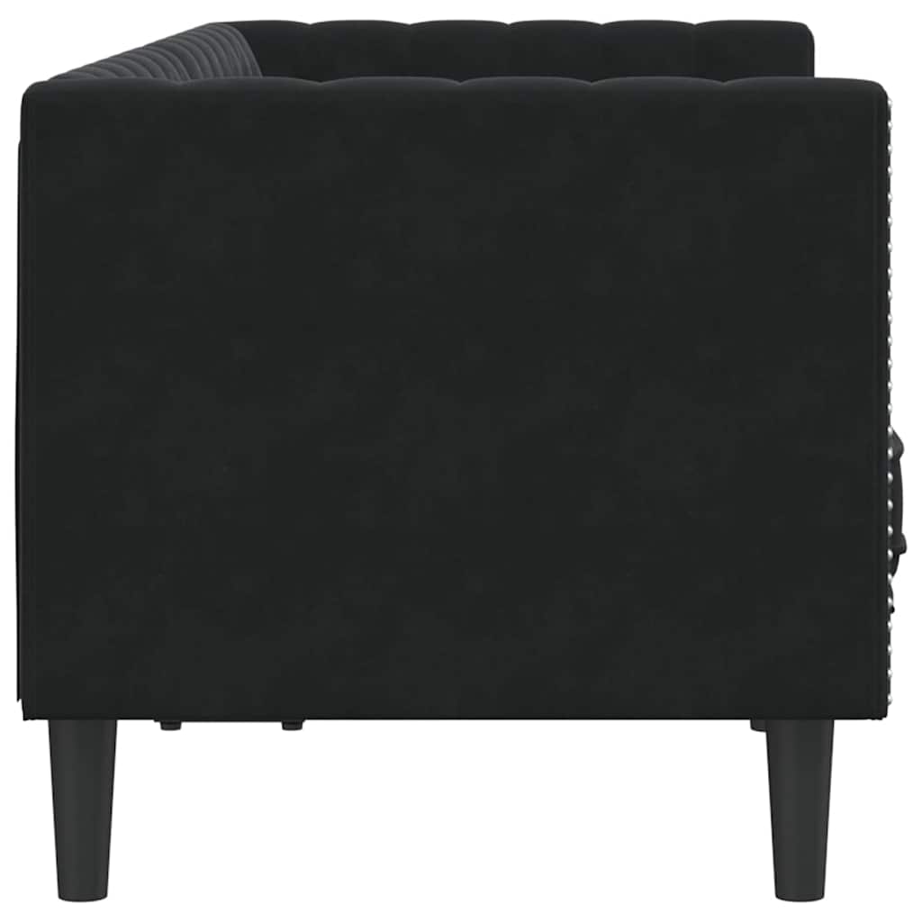 Καναπές Μαύρο 174 x 74,5 x 70,5 εκ. Βελούδο - Pakobazaar