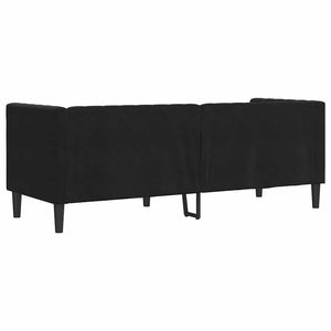 Καναπές Μαύρο 194 x 74,5 x 70,5 εκ. Βελούδο - Pakobazaar