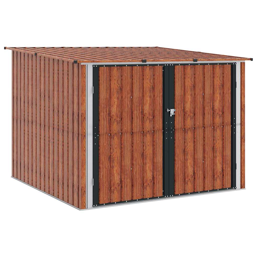 Αποθήκη Ποδηλάτου 3 pcs Καφέ 215 x 206 x 157 εκ. Μέταλλο - Pakobazaar