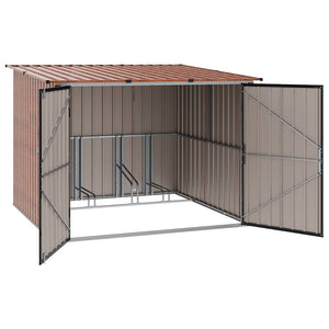 Αποθήκη Ποδηλάτου 3 pcs Καφέ 215 x 206 x 157 εκ. Μέταλλο - Pakobazaar