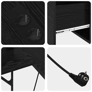 Γραφείο Μαύρη Οξυά Επεξεργασμένο Ξύλο 182 x 101 x 87,5 εκ