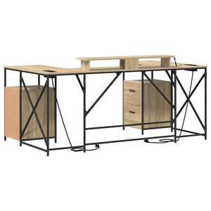 Γραφείο Δρύς Sonoma Επεξεργασμένο Ξύλο 182 x 101 x 87,5 εκ
