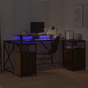 Γραφείο Καφέ δρυς 182 x 101 x 87,5 εκ Επεξεργασμένο ξύλο - Pakobazaar