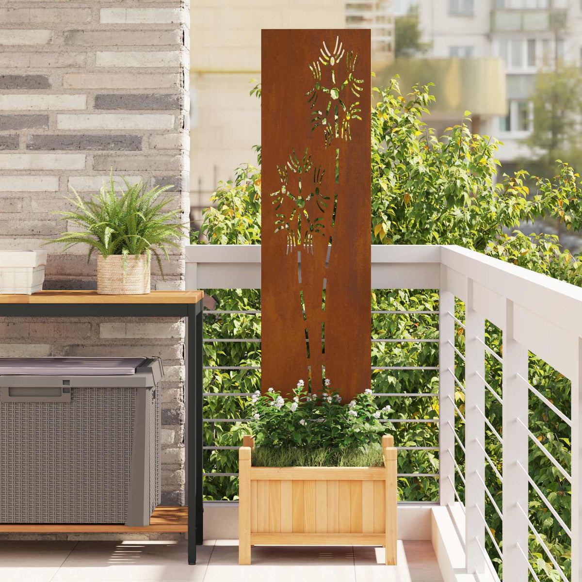 Οθόνη Ιδιωτικότητας Κήπου Σκ rusty 32 χ 140 εκ - Pakobazaar