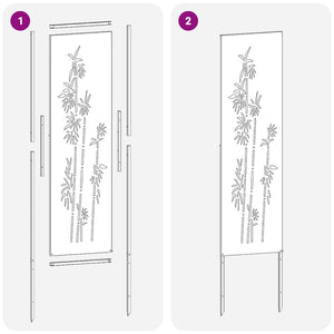Οθόνη Ιδιωτικότητας Κήπου Floral Μαύρο 32 χ 140 εκ