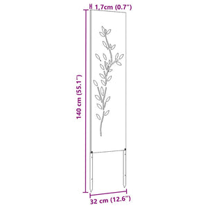 Οθόνη Ιδιωτικότητας Κήπου Floral Λευκό 32 χ 140 εκ