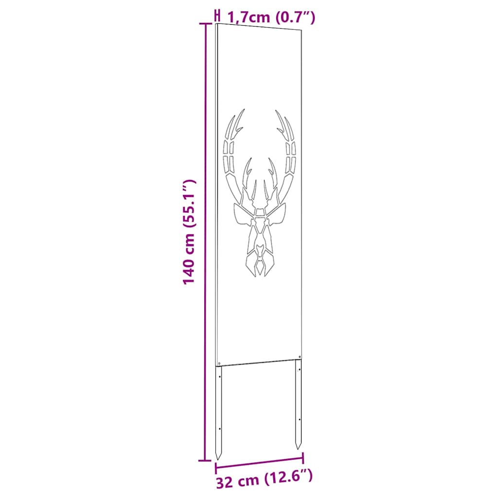 Οθόνη Ιδιωτικότητας Κήπου Animal Print Μαύρο 32 χ 140 εκ