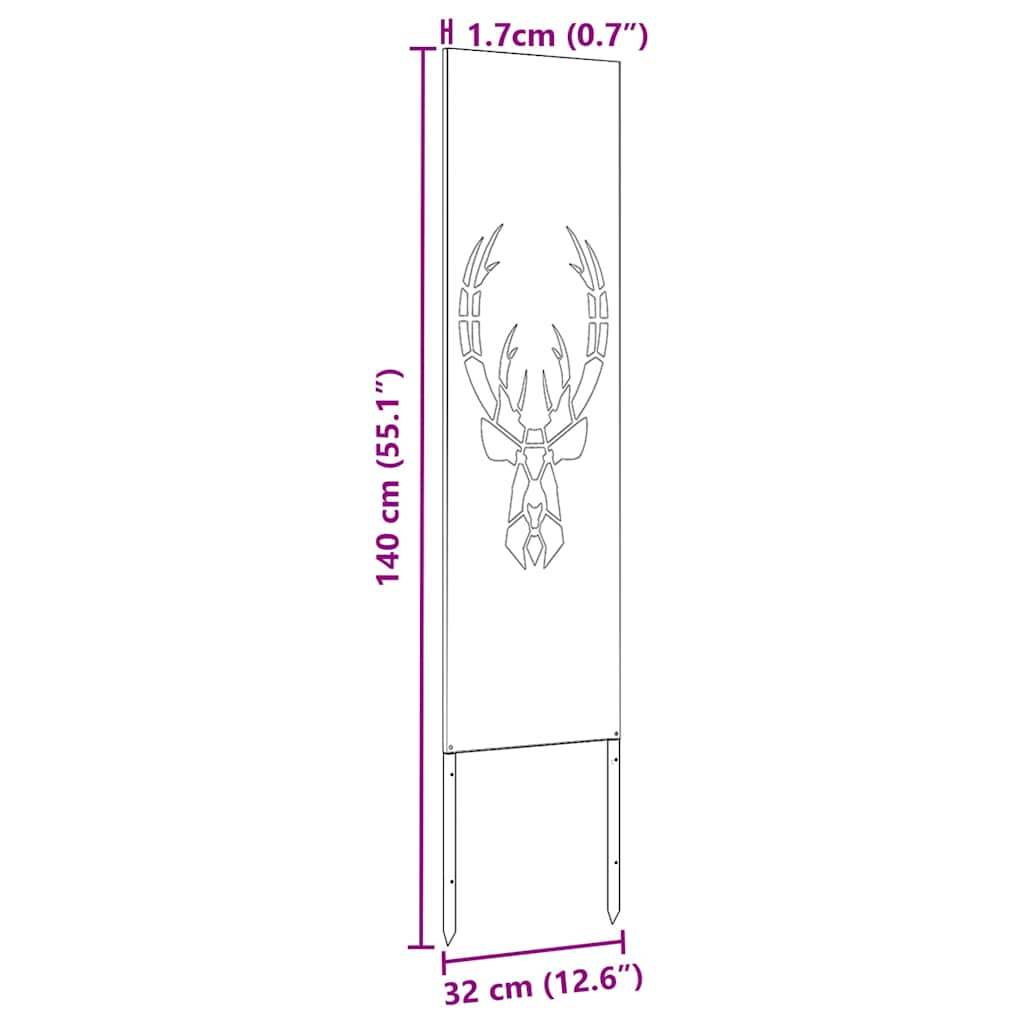 Οθόνη Ιδιωτικότητας Κήπου Animal Print Σκ rusty 32 χ 140 εκ